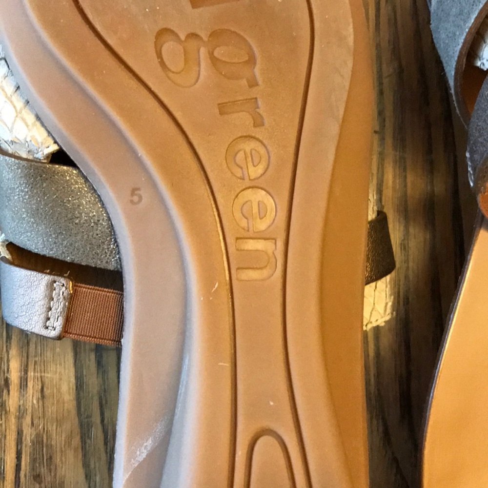 Paul Green tan and antique bronze sandals - Picture 4 of 4